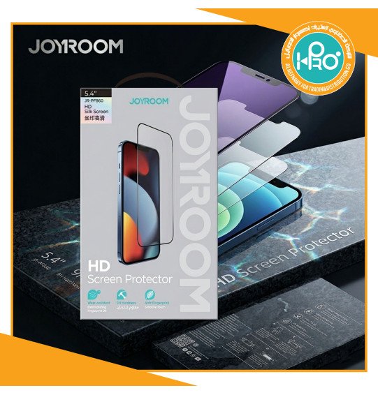 اسكرينة كلير شفافه ايفون  JOYROOM + اسكرينة ظهر جلاتين
