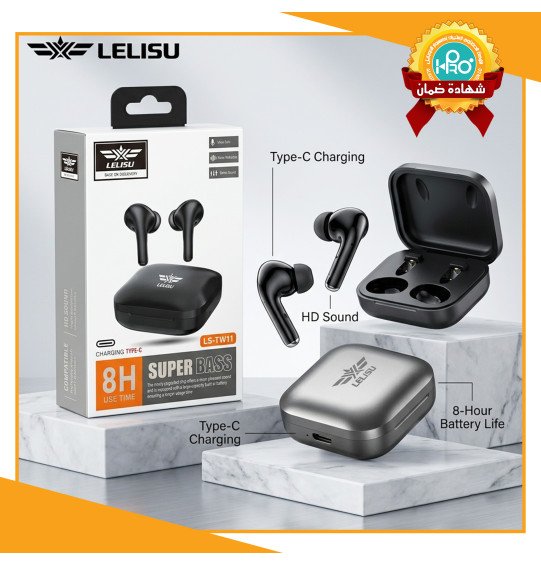 ايربود اصلية شركة LELISU LS-TW11  عزل ضوضاء 4 مايك