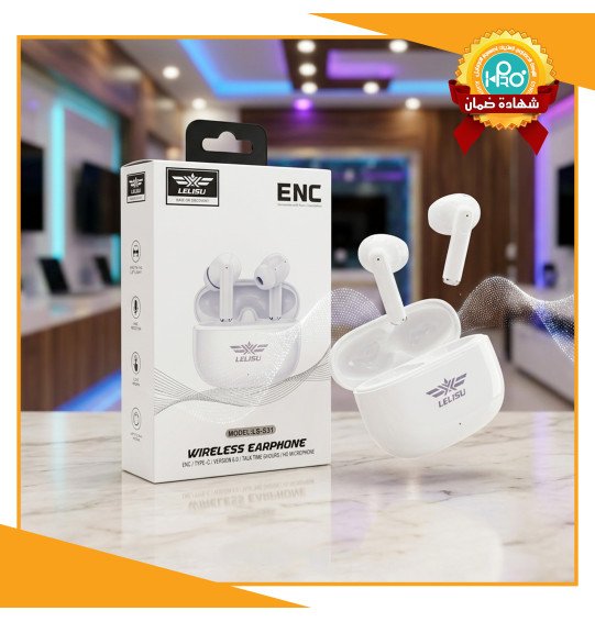 ايربود اصلية شركة LELISU LS-S31  عزل ضوضاء 4 مايك مع خاصية ENC