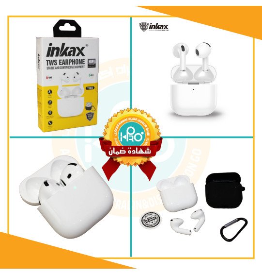 ايربود PRO 4 اصلية شركة الاصدار الجديد الباكيت الاصفر INKAX T06G
