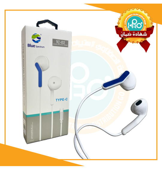 سماعه تايب سى اصلية شركة تعمل على كل الاجهزة BLUE TC-02