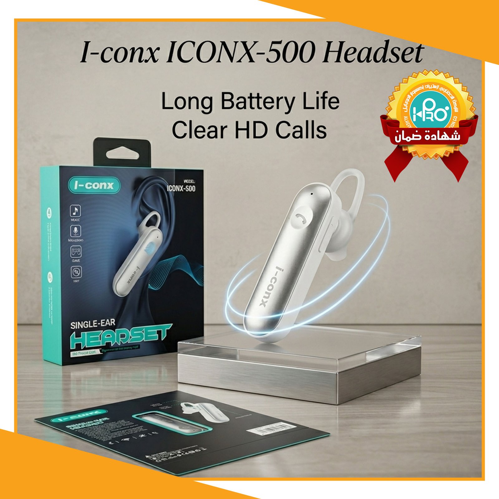 سماعه بلوتوث اصلية شركة I-CONX MODEL - 500