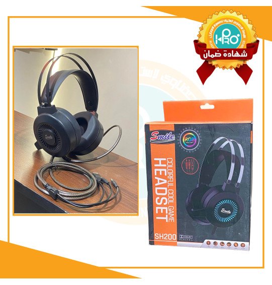 هيدفون جيمينج 2 سوكيت اصلية شركة SMILE SH200
