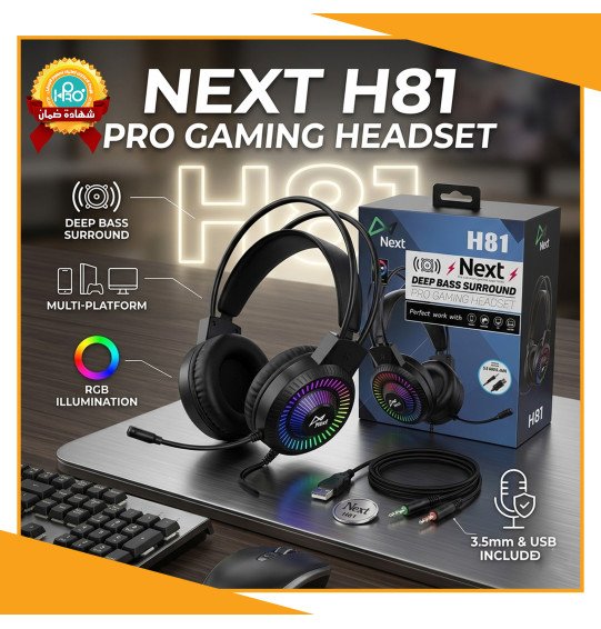 هيدفون كمبيوتر اصلية شركة 2 سوكيت NEXT - H81 RGB