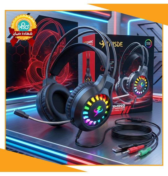 هيدفون جمينج مضىء 2 سوكيت MISDE - V7
