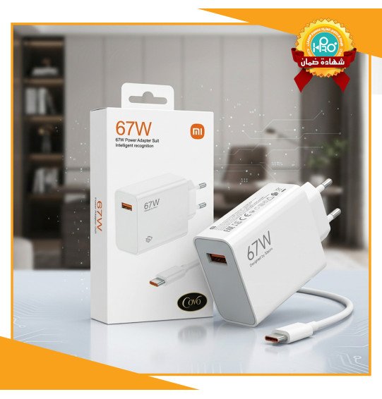 شاحن تايب سى شاومى 67 وات اصلى براند COVO   