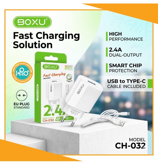 شاحن تايب سى اصلى شركة BOXU CH-032