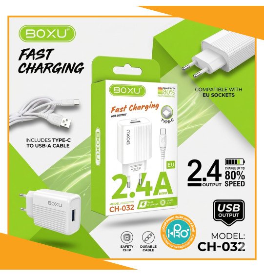 شاحن تايب سى اصلى شركة BOXU CH-032