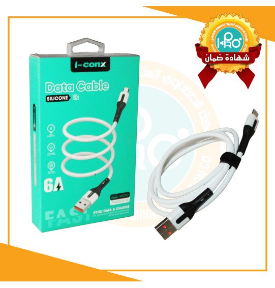 كابل مايكرو اصلى شركة 6 امبير I-CONX K-34