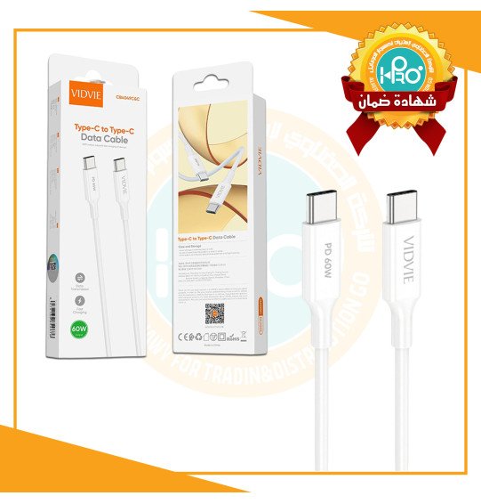 كابل تايب سى * تايب سى اصلى شركة 60 وات VIDVIE CB 4049 C&C