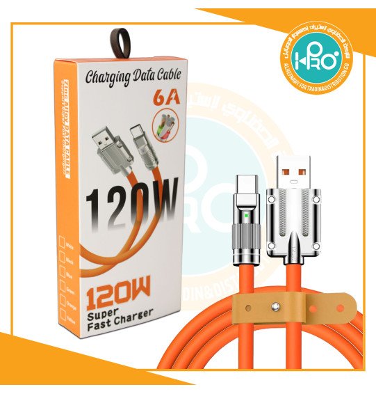 كابل تايب سى 120 وات بيعلم سوبر فوك 6 امبير S218-1