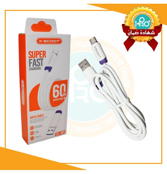 كابل تايب سى اصلى شركة 60 وات X-SCOOT CL-161