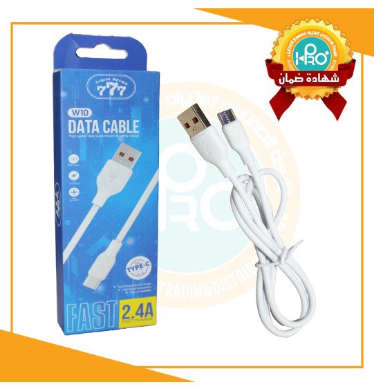 كابل تايب سى اصلى شركة TRIPLE SEVEN 777 W10