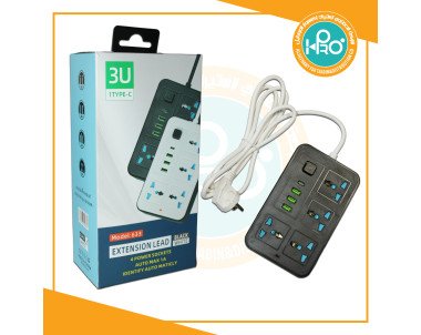 مشترك كهرباء اصلى شركة 4 مخرج كهرباء + 3 مخرج USB + مخرج PD تايب سى 3U MODEL : 633