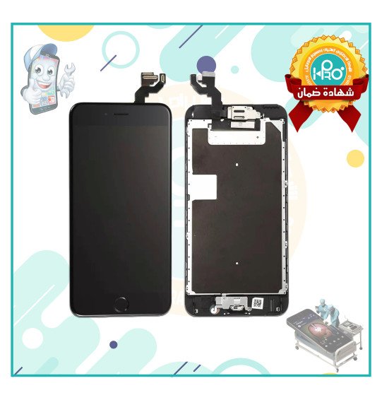 شاشه ip 6 PLUS لون اسود