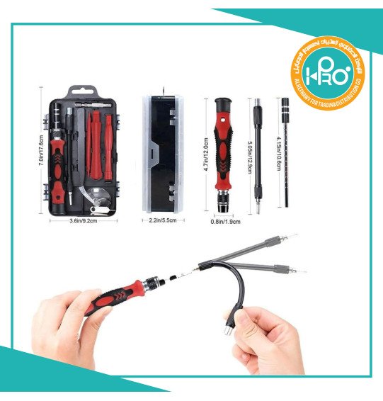 طقم مفك وفتاحة 115 قطعه مقاسات متعددة  