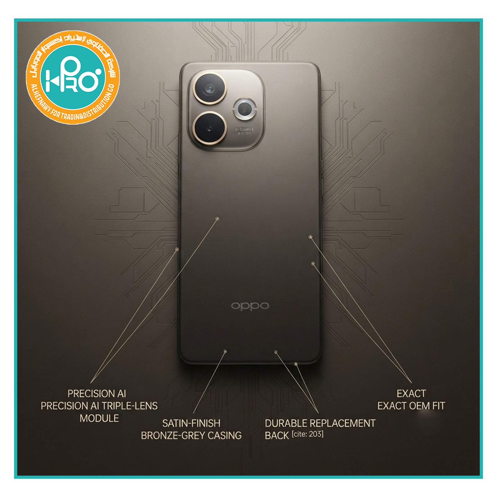 ضهر قشرة بعدسة كاميرا OPPO A5 PRO