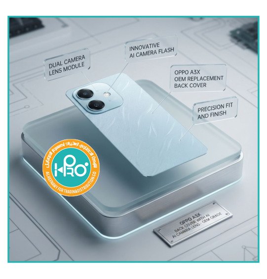 ضهر قشرة بعدسة كاميرا OPPO A3X