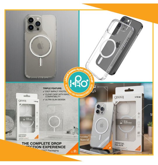 جراب شفاف ميج سيف ايفون واندرويد GEAR4 باكت مقفول (فري)