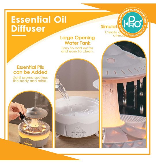 فواحة + نافورة UFO RAINDROP AROMA DIFFUSER XR-908