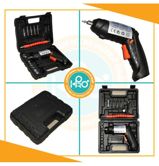 طقم شنطة شنيور ربط مسامير يعمل بالشحن  