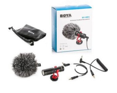 مايك فارو عازل هواء بسوكيت 3.5 ملى AUX اصلى شركة BOYA BY-MM1