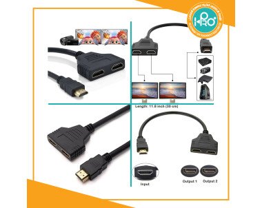 مشترك 2 مخرج HDMI لتشغيل 2 شاشة    