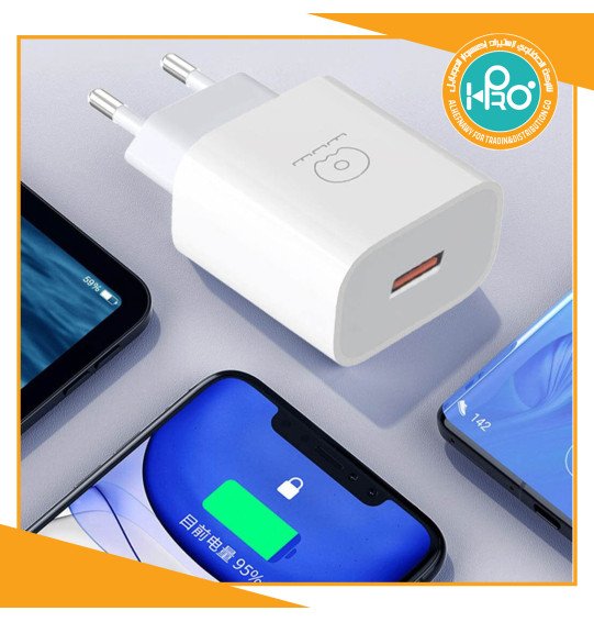 راس شاحن 18 وات فتحة USB بخاصية كوالكوم WUW C156 