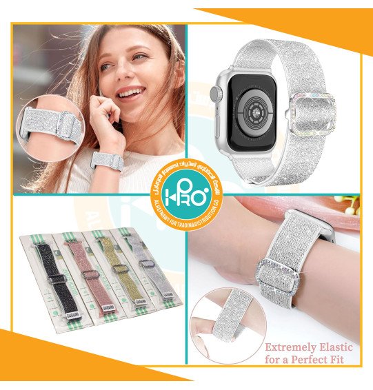 استيك ساعة حريمى استراس GUOI 42/44/45/49