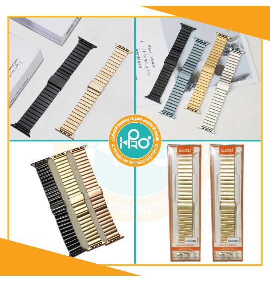 استيك ساعه معدن مقاس L42/44/45/49 - GUOI 