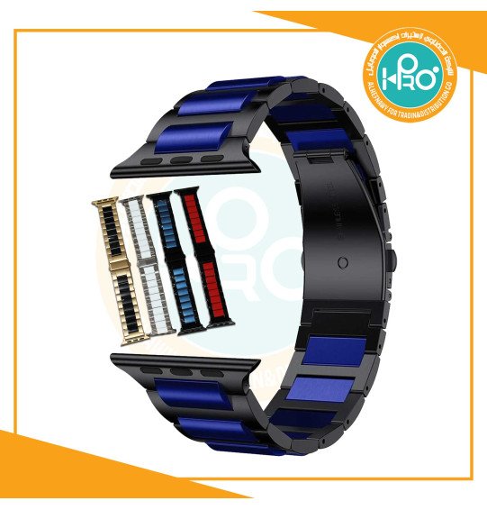 استيك ساعه 2 لون معدن WATCH BAND  مقاس L 42-44-45-49