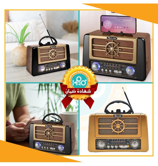 راديو + صب انتيكا بلوتوث + مخرج فلاشة وكارت ميمورى شحن وكهرباء مباشر  GOLON RX-BT8080S - 8181BT 