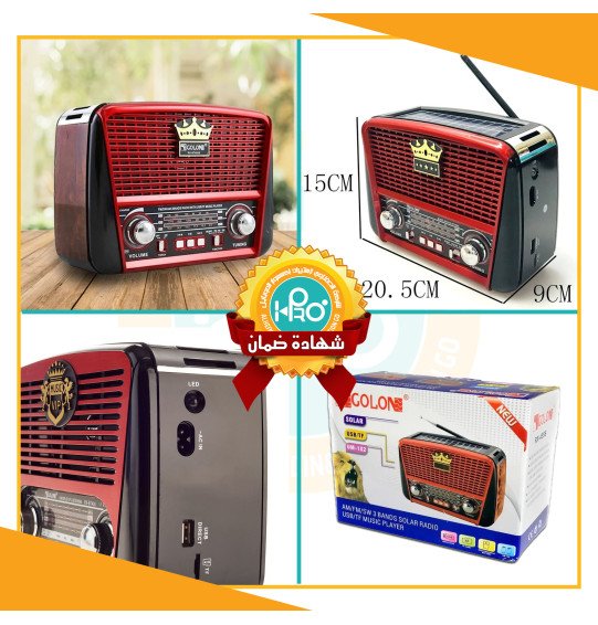 راديو + صب انتيكا  مخرج فلاشة وكارت ميمورى شحن وكهرباء مباشر GOLON RX-455