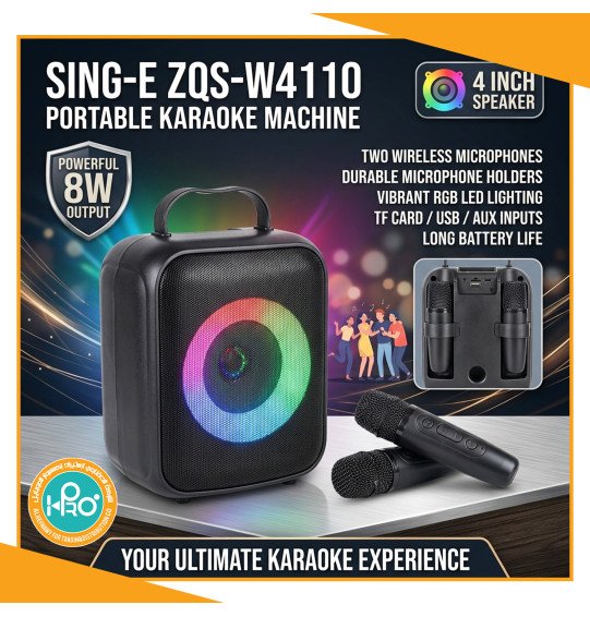 صب اصلى شركة SING-E ZQS-W4110 مزود بى 2 مايك وايرلس