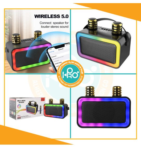 صب اصلى شركة SING-E ZQS 1491W مزود بى 2 مايك وايرلس 